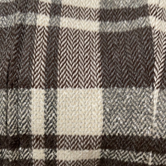 Gloria Vanderbilt Plaid Jacket/ Gray & Brown/ Zipper Closure/ Size 14 - Picture 9 of 9